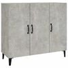 vidaXL Buffet gris b&eacute;ton 90x34x80 cm bois d'ing&eacute;nierie