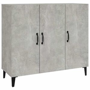 vidaXL Buffet gris b&eacute;ton 90x34x80 cm bois d'ing&eacute;nierie