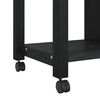 vidaXL Chariot de cuisine MONZA Noir 84 x 40 x 88,5 cm