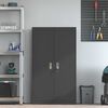 vidaXL Armoire de rangement 2 pcs Noir 80 x 40 x 140 cm Acier