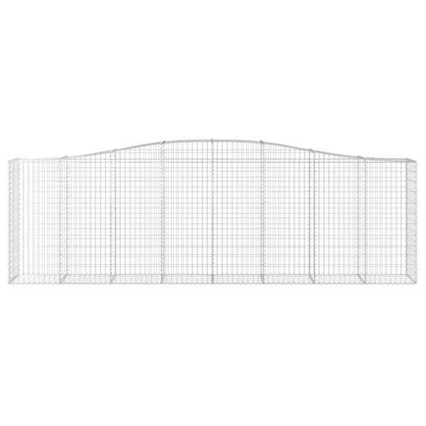 vidaXL Paniers &agrave; gabions arqu&eacute;s 25 pcs 400x50x120/140 cm Fer galvanis&eacute;