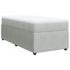 vidaXL Sommier &agrave; lattes de lit et matelas Gris clair 80x200 cm Velours