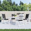 vidaXL Coussins de chaise &agrave; dossier haut lot de 4 anthracite m&eacute;lang&eacute;