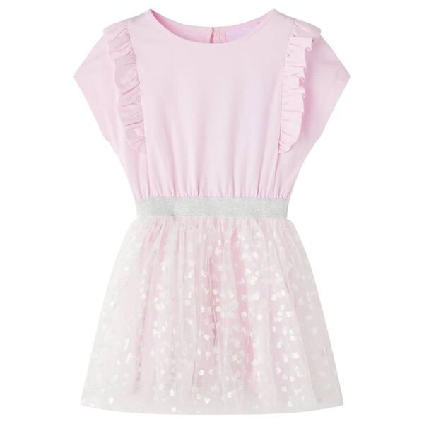 Robe pour filles volants rose clair 92