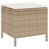 vidaXL Ensemble de salle &agrave; manger pour jardin Beige polyrotin