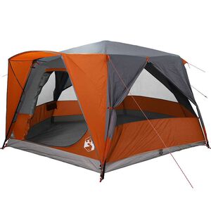 vidaXL Tente cabine 7 personnes 7 personne Gris et orange