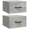 vidaXL Tables de chevet murales 2 pcs Gris b&eacute;ton 35x35x20 cm