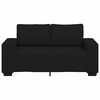 vidaXL Canap&eacute; &agrave; 2 places noir 160x77x82 cm tissu