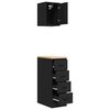 vidaXL Armoires de garage 2 pcs noir bois d'ing&eacute;nierie