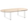 vidaXL Pieds de table basse en U 2 pi&egrave;ces Blanc 70 x (30-31) cm Acier