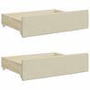 vidaXL Tiroirs de lit 2 pcs cr&egrave;me bois d'ing&eacute;nierie et similicuir