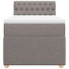 vidaXL Sommier &agrave; lattes de lit avec matelas Taupe 90x190 cm Tissu