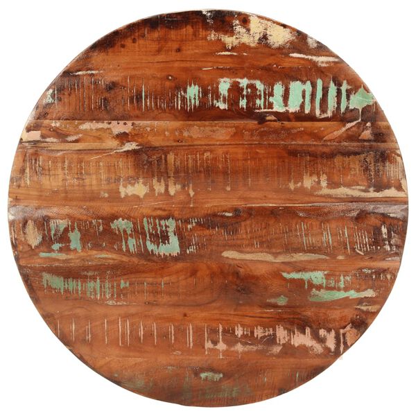 vidaXL Dessus de table &Oslash; 90x2,5 cm rond bois massif de r&eacute;cup&eacute;ration