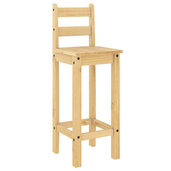vidaXL Chaises de bar lot de 2 bois de pin solide