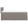vidaXL Sommier &agrave; lattes de lit avec matelas Taupe 90x190 cm Tissu
