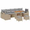 vidaXL Ensemble de canap&eacute; de jardin 10 pc 9-Nombre de places Beige