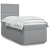 vidaXL Sommier &agrave; lattes de lit avec matelas Gris clair 100x200cm Tissu