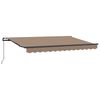 vidaXL Auvent r&eacute;tractable Taupe 450 &times; 350 cm Polyester et Aluminium