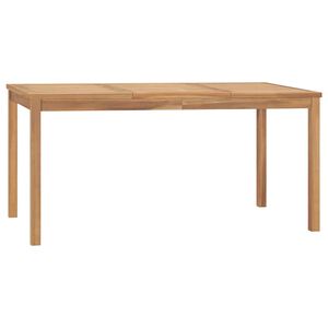 vidaXL Table &agrave; d&icirc;ner de jardin 160x80x77 cm Bois de teck solide