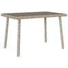 VidaXL Table basse de jardin rectangulaire gris clair r&eacute;sine tress&eacute;e