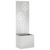 vidaXL &Eacute;cran de confidentialit&eacute; de jardin Floral Argent&eacute; 50 x 150 cm