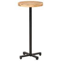 vidaXL Table de bar Ronde Ø50x110 cm Bois de manguier brut