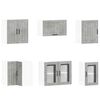 vidaXL Ensemble d'armoires de cuisine 11 pcs Lucca bois d'ing&eacute;nierie
