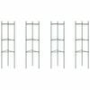 vidaXL Cages &agrave; tomates 4 pcs 116 cm acier et PP