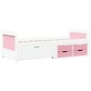 vidaXL Lit de jour et 5 tiroirs sans matelas IRUN blanc rose 90x200 cm