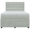 vidaXL Sommier &agrave; lattes de lit et matelas Gris clair 140x200cm Velours