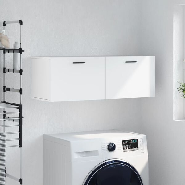 vidaXL Armoire murale blanc 100x36,5x35 cm bois d'ing&eacute;nierie