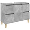 vidaXL Ensemble de meubles de salle de bain 4 pcs gris b&eacute;ton