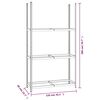 vidaXL Porte-pneus &agrave; 3 niveaux 2 pcs Argent&eacute; 110x40x200 cm Acier