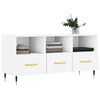 vidaXL Meuble TV blanc 102x36x50 cm bois d'ing&eacute;nierie