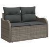 vidaXL Ensemble de canap&eacute; de jardin avec coussin 4 pcs Gris polyrotin