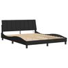 vidaXL Cadre de lit avec LED sans matelas Hanko noir 160x200 cm velours