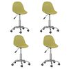 vidaXL Chaises pivotantes &agrave; manger lot de 4 vert tissu