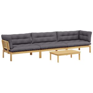 vidaXL 4 Pi&egrave;ce Unit&eacute; du canap&eacute; en palette de jardin