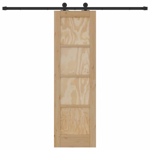 vidaXL Porte coulissante ORKDAL Marron 61 x 198,5 cm Pin massif