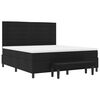 vidaXL Lit &agrave; ressorts avec matelas Noir 180 x 200 cm tissu