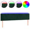 vidaXL T&ecirc;te de lit &agrave; LED Vert fonc&eacute; 180x5x78/88 cm Velours