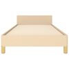 vidaXL Cadre de lit sans matelas cr&egrave;me 100x200 cm tissu