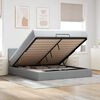 vidaXL Lit ottoman avec matelas gris clair 160x200 cm tissu