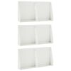 vidaXL Mur de sout&egrave;nement 6 pc 40 x 12 x 40 cm Acier Blanc