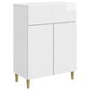 vidaXL Buffet Blanc brillant 66 x 34,5 x 90 cm Bois d'ing&eacute;nierie