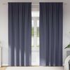 vidaXL Rideaux occultants avec anneaux 2 pcs Anthracite 245 x 140 cm