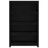 vidaXL Biblioth&egrave;que Noir 80x35x126 cm Bois de pin massif