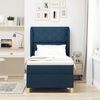 vidaXL Lit &agrave; ressorts avec matelas Bleu 200 x 100 cm tissu