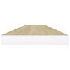 vidaXL &Eacute;tag&egrave;re flottante murale ch&ecirc;ne et blanc 120x23,5x3,8 cm MDF