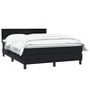 vidaXL Sommier &agrave; lattes de lit avec matelas noir 160x220 cm velours